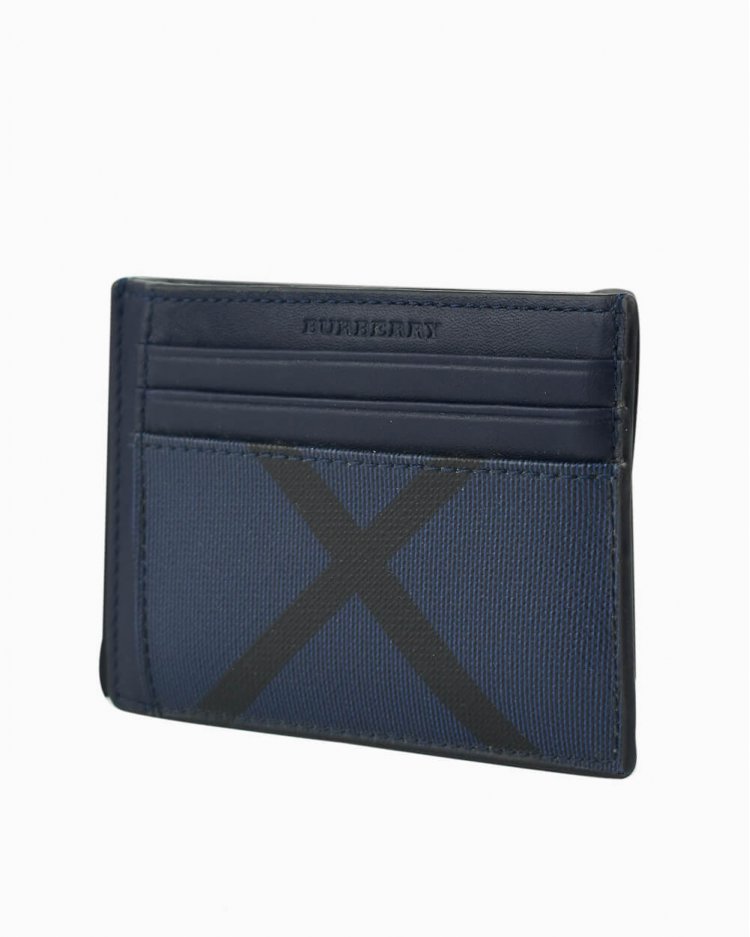 Porta Cartão Burberry original xadrez azul masculina